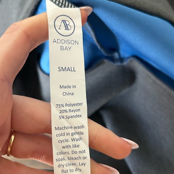 Addison Bay Charcoal Polished Double Knit Zip Everyday Pullover Top Small NWT - Picture 5 of 7